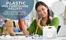 Load image into Gallery viewer, Plastic Polyurethane Pellets Formit Crafts Polyfill Stuffing – 7Lbs Multipurpose Stuffing for Stuffed Animals, Rock Tumbling, Hacky Sacks, Bean Bags – Poly Filling Stuffing in Convenient Spout Bag