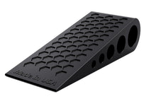Load image into Gallery viewer, Door Stoppers for Bottom of Door Premium Floor Rubber Door Stop Wedge Made in USA Heavy Duty Honeycomb Design for Carpet, Tile, Ideal for Home, School, Commercial, Black 2-Pack