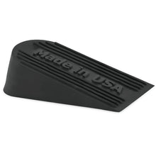 Load image into Gallery viewer, Large Big Rubber Door Stopper Made In USA - Door Stop Wedge for Carpet, Tile, Concrete Floor, Tall Door Stoppers for Bottom of Door - Heavy Duty for Commercial & Home - 6.5 x 2.75 x 1.9 Inches - Black