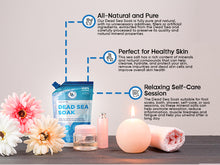 Load image into Gallery viewer, Dead Sea Salts 2 lb. for Soaking, Mineral Salt for Bath, Spa, Shower – More Minerals Than Epsom Salt, Pure and Natural Bath Salt for Foot Soak, Fine Salt Mined from Dead Sea
